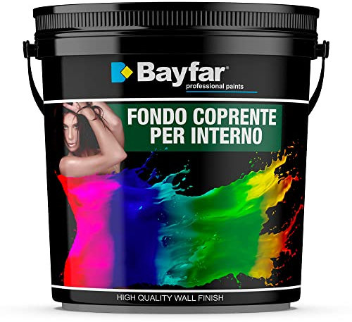 Fondo per pareti primer murale bianco coprente per pittura e decorativi - Bayfar (4 Litri)