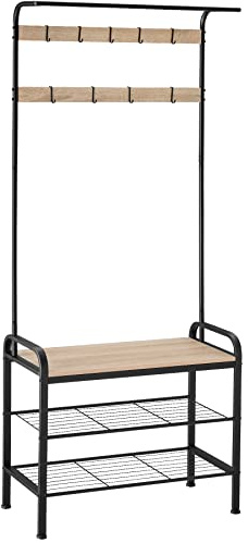 801051 Garderob Wichita 73,5x36x184cm (Industriellt ljust trä)