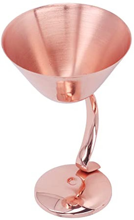 Copas de Martini de Acero Inoxidable, Copa de cóctel de Metal, cristalería Vintage de 150ml, Copas de Alcohol de diseño único para Herramientas de Barman(Rosa Dorado)