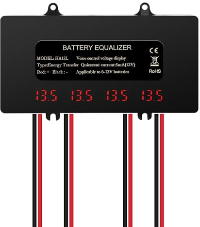 DEWIN Battery Balancer, 48V Digital Display 4xBattery Equalizer for Lead Acid, Lithium Battery, Item Type: Device, Product Name: Battery Balancer