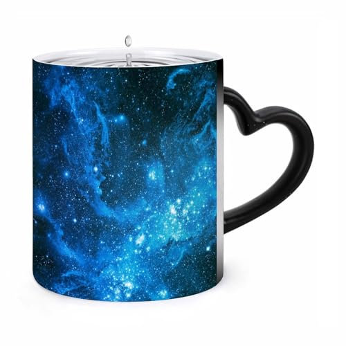 ducanll 11 oz Coffee Cups Ceramic Deep Milky Way Starry Sky-Coffee Cup Gifts for Brother,Brother Engagement Gifts-Valentines Day Gifts for him