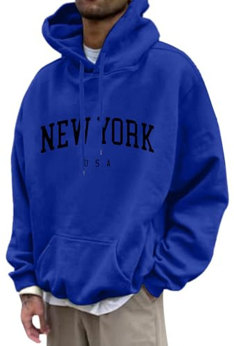 Hoodie Herren Los-Angeles Kapuzenpullover Herren Hoodie Männer mit Backprint Langarm Sweatshirt Kapuzenpulli Streetwear Sweatjacke Frühling Herbst Winter Hoodie Backprint Herren Pullover Herren