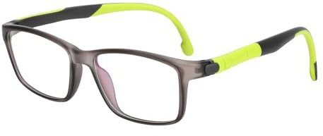 BiBiBear Blue Light Blocking Glasses Bendable Lens Legs for Kids Girls Boys Not Easy to Drop Reduces Eyestrain Self-exchangeable Lenses Green