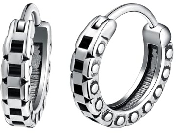 Yumilok Vintage Uhrenarmband Muster Creolen Ohrringe Fanggerät Ohrringe Herren Ohrstecker Edelstahl Für Männer Damen Huggie Knorpel Piercing