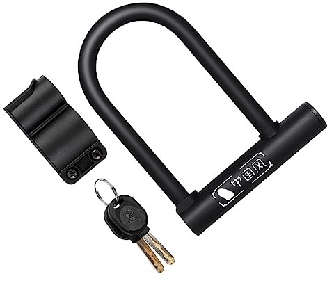 TOGEVAL Bike u Lock Heavy Duty Anti-Theft Shackle Key and Mount Bracket for Road and Mountain Bikes Secure Lock for Cycling Security