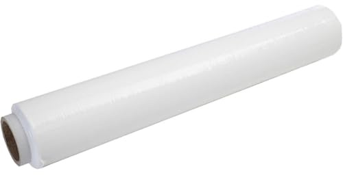 Film pour emballage, Film extensible, Film protecteur pour emballages de déménagement, 50 cm x 200 m (Blanc, 1)