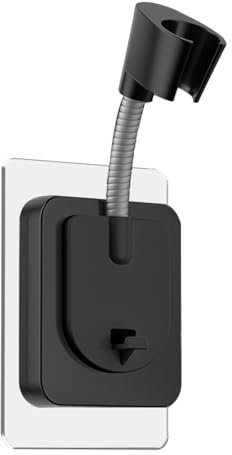 Supporto per soffione doccia senza fori – Supporto per doccetta regolabile con adattatore in silicone, montaggio a parete, supporto per doccia per bagno, Shower Head Holder, supporto per soffione