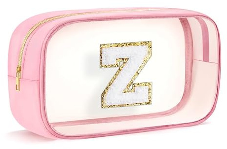 Klare Reisetasche Kulturbeutel für Damen - Geschenke für Teenager-Mädchen Personalisierte Kosmetiktasche für Mädchen wasserdichte Waschtasche Reise-Accessoires Kosmetiktaschen Geburtstags-Geschenke