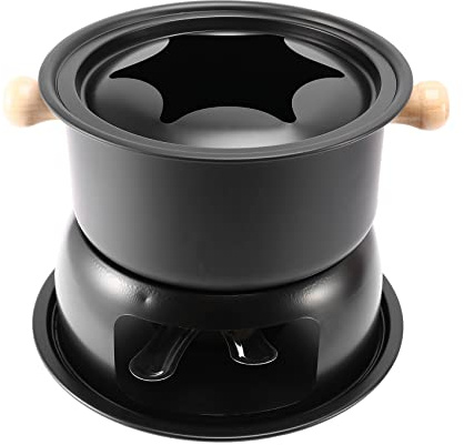 Asyduey Juego para Hacer Fondue de Chocolate, Juego Multifuncional de Acero Al Carbono, Helado, Chocolate, Queso, Olla Caliente, Fondue
