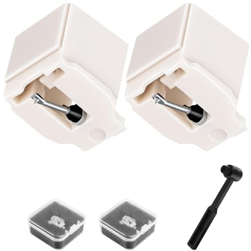 2 Pack ATN3600L Record Player Needle Replacement with Brush, Diamond Stylus for AT-LP60X/AT3600L/AT-LP2D, Includes Brush
