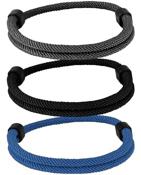 TempBeau Lot de 6 bracelets nautiques tressés en paracorde pour homme et femme - Multicolore, 13 - 27 cm, Nylon