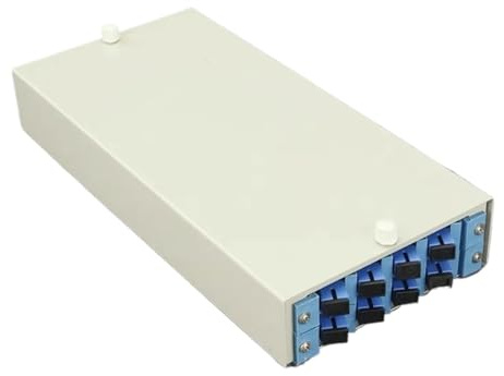 GHZHANG 2pcs 8 port optical fiber terminal box thickened fully equipped with 2/4/6/8/12 core FC SC ST LC optical cable box(8cores SC)