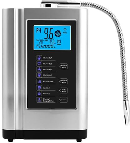 Ionizador De Agua Alcalina, Máquina De Agua ácida Alcalina De Ph 3-10,5, Orp De Hasta -500 Mv, 8000 Litros Por Filtro, 7 Configuraciones De Agua,Voz Inteligente,Silver