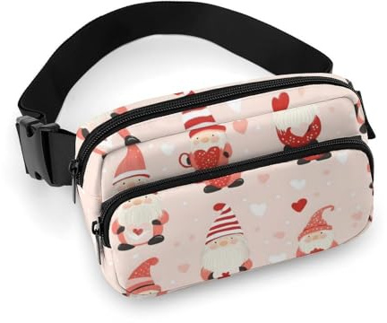 Sac banane à imprimé nain rose mignon pour femme, sac banane tendance