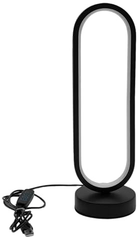 Ahuuen Lampe de Chevet Moderne - Lampe De Table Ovale À Intensité Réglable,Lumière À Intensité Réglable Pour Soin Des Yeux Design Décoratif Pour Bureau Lecture Hôtel Salle De Bain Coiffeuse Et