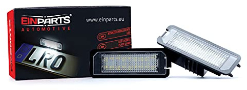 EINPARTS EP03 2x Kennzeichenbeleuchtung Kompatibel mit VW Golf VII Schrägheck 5G1, BQ1, BE1, BE2 Golf IV Schrägheck 1J1 GOLF VI 5K1 Golf V Schrägheck 1K1 Lupo 6X1, 6E1 Golf V Variant 1K5