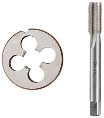 EJGMCNSGB Juego de machos y terrajas para Mano Derecha, Herramientas de roscado de Metal, machos de roscar métricos, 2 Piezas M12 x 1,5