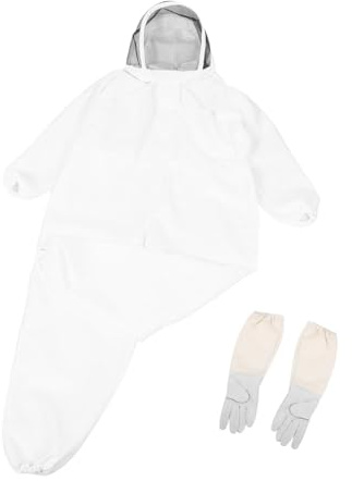 ibasenice Giacca Da Apicoltore Con Cappuccio A Velo Cappello Da Apicoltore Attrezzatura Protettiva Per Api Forniture Per Apicoltura Ventilata Tute