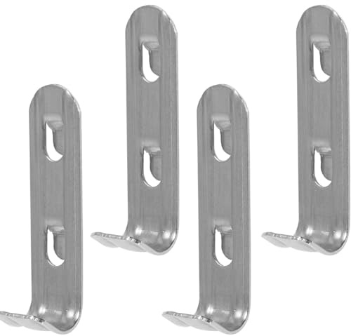 Beavorty Stainless Steel Freezer Shelf Clips Fridge Shelf Clips and Supports 4 Pack Refrigerator Support Clamp Hooks for Cooler Shelves Display Cabinet and Home Kitchen Use