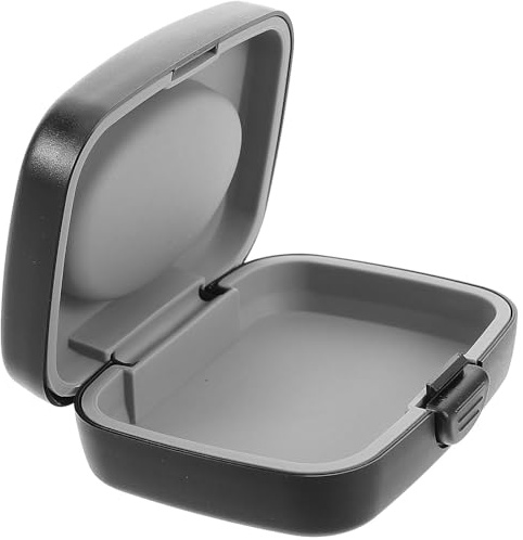 Portable Hearing Aid Case Small Hard Box Black Abs | Water-resistant, Leak-proof Storage Box, Pocket Carrier for Hearing Aid and Medium-sized Electronic Products