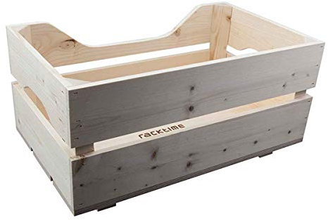 Racktime Unisex – Erwachsene Woodpacker Fahrradkorb, schwarz, 1size