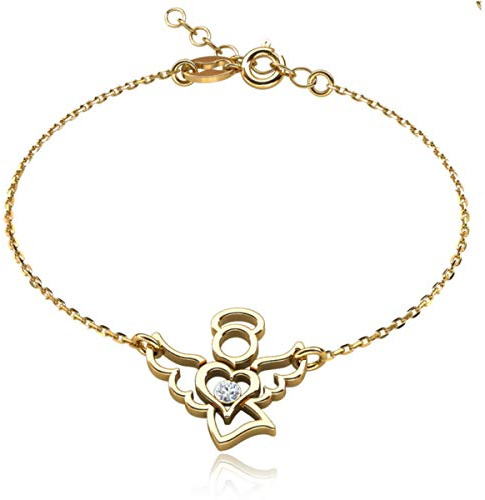 butterfly Verstellbares Sterlingsilber Armband Mit Goldplattierung Und Kristall-Elementen