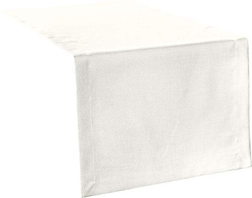 Erwin Müller Tischwäsche, Tischläufer Uni, Madrid Creme Größe 40x130 cm - angenehme, weich fließende Qualität, mit hochwirksamer Fleckschutzausrüstung, bügelleicht
