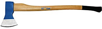 JeCo Holzaxt Spaltaxt Rheinische Form - 900mm Stiellänge 2000g Kopf - Stahlgeschmiedet mit Eschenkuhfußstiel