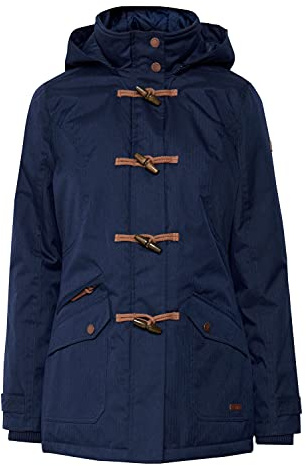 OXMO OXBrooke vinterparkas för kvinnor, parkas, kappa i dufflecoat stil med huva, INSIGNIA B (791991), S