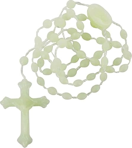 Corona del rosario in plastica fosforescente grani da 6 mm. (50 pezzi)