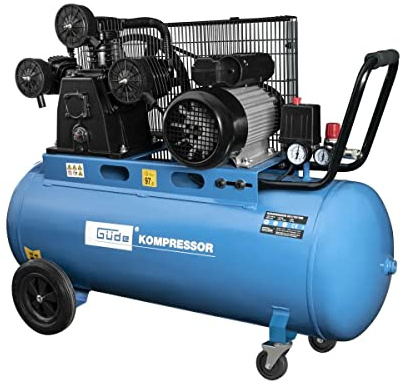 Güde Compresor de aire comprimido de 3 cilindros, compresor de aire, 551-10-100, caldera de 100 l, 10 bar, 230 V, 2,2 kW