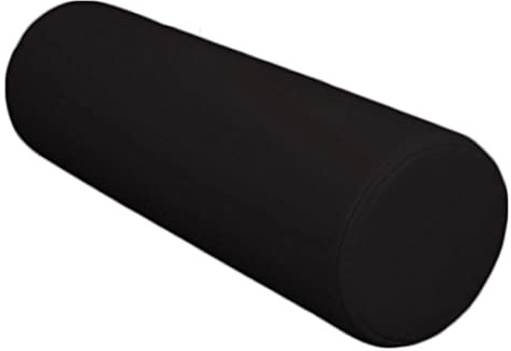 GGoty Rundes Nackenrolle, weiches Sofakissen, wasserdichtes PU-Kissen, rundes Zylinderkissen, Kopfteilkissen, langes Schlafkissen (15 x 50 cm, schwarz)