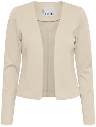 ICHI IHKATE Damen Blazer Kurzblazer Jackenblazer mit Stretch Comfort fit, Größe:S, Farbe:Doeskin (151308)
