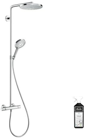 Colonne de douche thermostatique HANSGROHE Raindance Select S 240 chromée + nettoyant Briochin