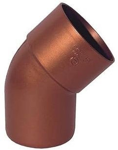 Curva tonda 45° per pluviali - Colore Rame rosso - Diametro 100