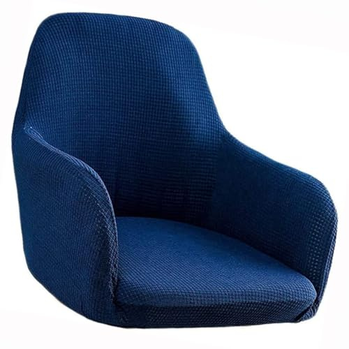 Mswborml Stretch Stuhlhussen mit Armlehne Wasserdicht, Bürostuhl Stuhlbezug Sitzfläche 2/4/6er Set Esszimmerstühle Husse Jacquard Stretch Abdeckung Moderne Beschützer Haus,Blau,4PCS