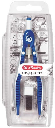 herlitz my.pen Zirkel, Blau-Weiß, 1 Stück