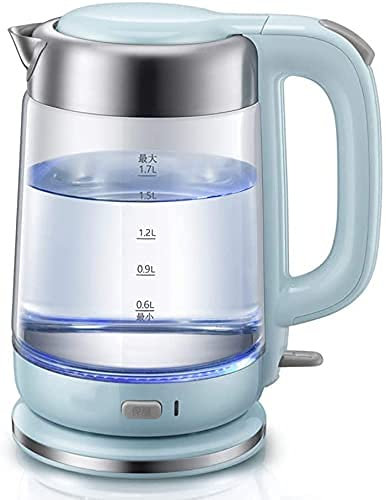 Bollitore elettrico in vetro da 1,7 l Bollitore a bollitura rapida senza fili con funzione di mantenimento in caldo, bollitore senza BPA con coperchio e fondo interni in acciaio inossidabile,