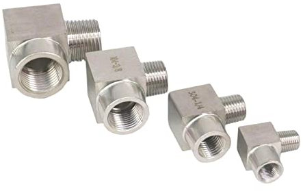 Bogen-Rohrverschraubung 90-Grad-Edelstahl-Rohrverschraubungs-Adapter-Anschluss von Buchse auf Stecker für Rohrverschraubungen(3/4)