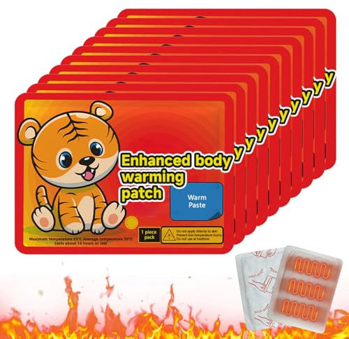 Cerotto Caldo Corpo, Cerotti riscaldanti, 10 Pezzi scalda schiena Corpo, Scalda Corpo Autoadesivi, 10+ Ore di Calore, Riscaldatore per il Corpo, per Muscoli Della Schiena e Dolori Sollievo