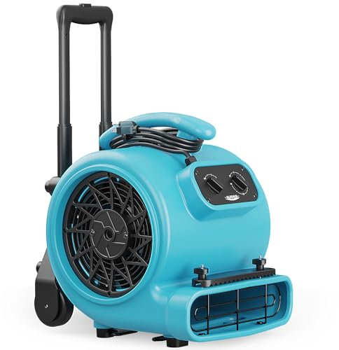 ALORAIR Air Mover 3 Speed Carpet Drying Fan 5 Angle Blower Fan - GE3000HTC