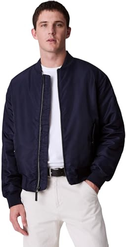 Calvin Klein Cazadora bomber Hombre Jeans Hero con cremallera, Azul (Dark Sapphire), L
