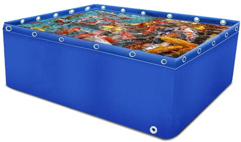 Aquarium Pool Teich Reißfest Wasserdicht Plastikbeutel mit Ablassventil Ideal für Notwasserversorgung PVC Fischteich für Aquakultur & Aquaponik