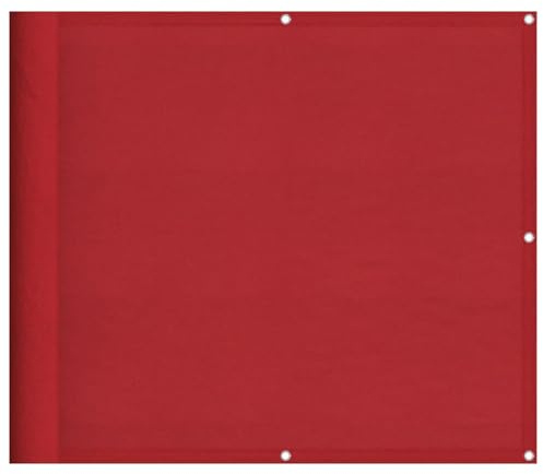vidaXL Balkon-Sichtschutz Rot 90x700 cm 100% Polyester-Oxford, Balkonsichtschutz, Balkonbespannung, Balkon Windschutz, Sichtschutz, Balkonverkleidung
