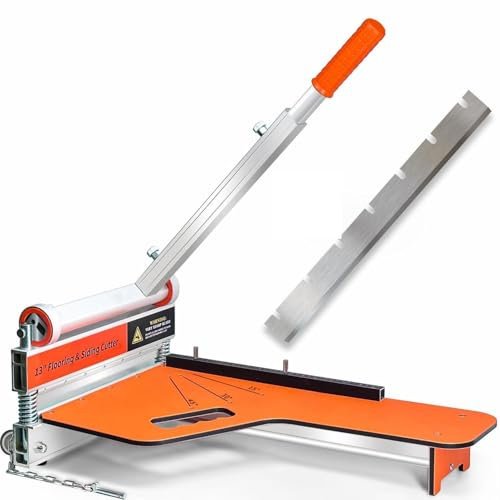 Laminated Floor Cutting Machine with Replacement Blades, zozen 31 cm Ethylene Floor Cutting Machine with Wheels, Vinyl Panel Cutting Machine - Cut in Angle and Length in Just One Step, Floor Tools.