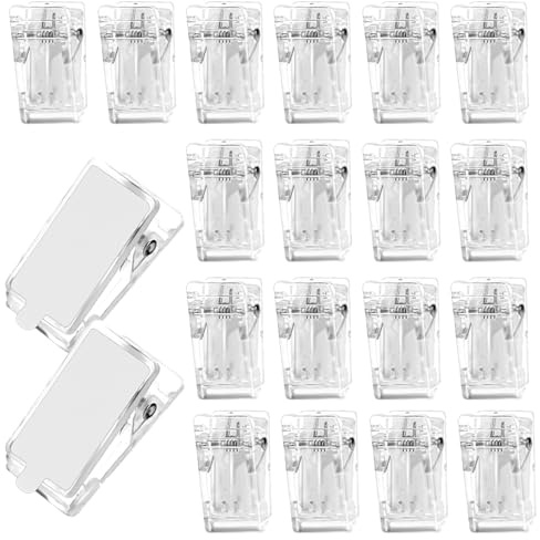LIQWEI 20 Stück Frühling Hängende Clips Selbstklebende Transparente | Kunststoff Klebeklammern Kleine Klebrige Federclips Federklammer Wandclips Dekoration Clip Fotoclips für Zuhause Büro Poster