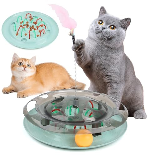 Encuryna Katzenspielzeug Interaktiv Fummelbrett Katze Fummelbrett Für Katzen Katzenspielzeug Interaktives Katzenspielzeug Für Katze Fütterungstraining Und Spielzeug Selbstbeschäftigung