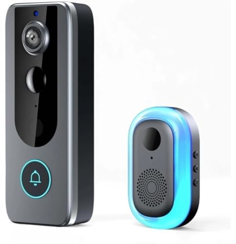 LUCKCDUO Smart Wireless Doorbell Visual, For TUYA WiFi Doorbell Standard Dingdong Machine, 720P HD Camera, Two Way Audio, Motion Sensor, Rechargeable