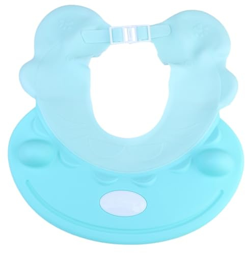 TOBBOMEY Adjustable Baby Shower Bathing Shower Cap Shampoo Cap Lightweight Waterproof Pp TPE Cartoon Style Ear Protector for Boys and Girls Bathing