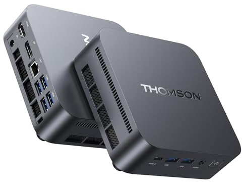 THOMSON K3 Mini PC con Ryzen 7 7730U (8N/16H, MAX 4.5 GHz), 16GB DDR4 512GB SSD, Mini Ordenador con WiFi 6, BT5.2, VESA, Triple Salida 4K para Oficina, Diseño, Edición de Vídeo y Aprendizaje en Línea